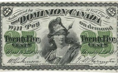 Canadian Shinplaster 25 Cent Banknote